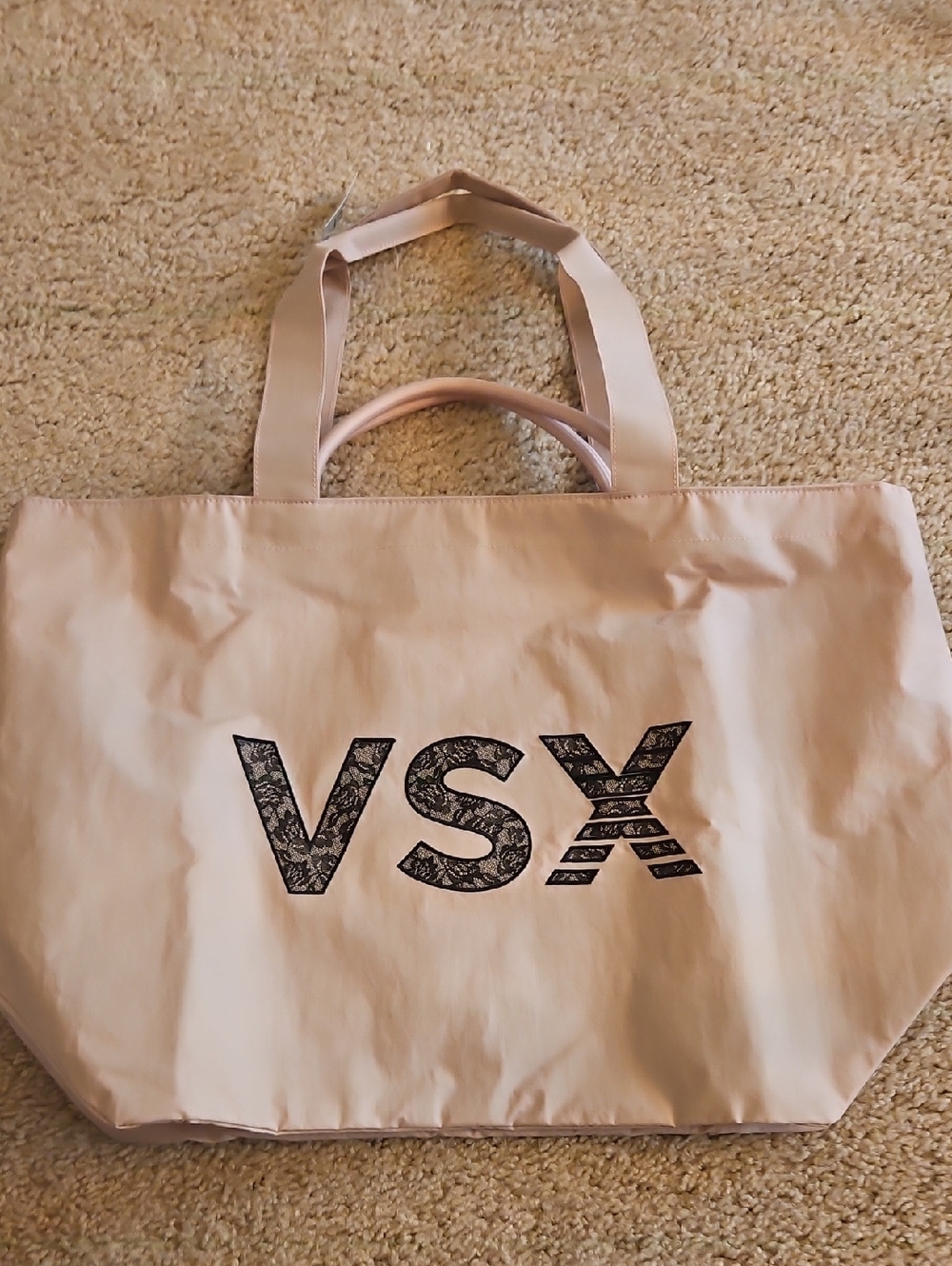 VSX Blush Pink Tote with Black Logo